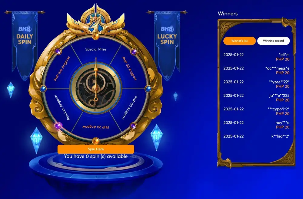 BK8 Lucky Spin