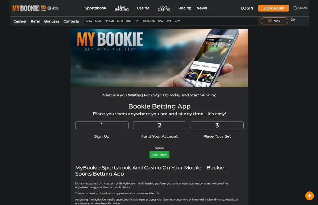 BK8 My Bookie Casino Mobile Betting