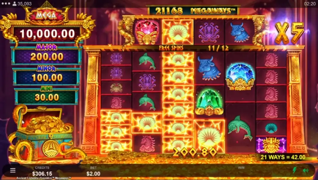 Ancient Fortunes Poseidon Megaways Demo